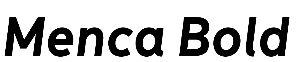 Menca-Bold-Italic font family download free