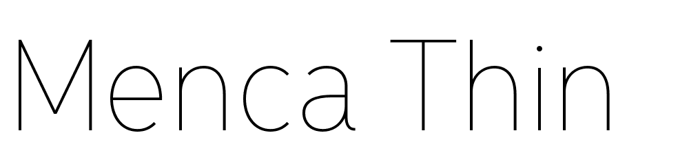 Menca-Thin font family download free