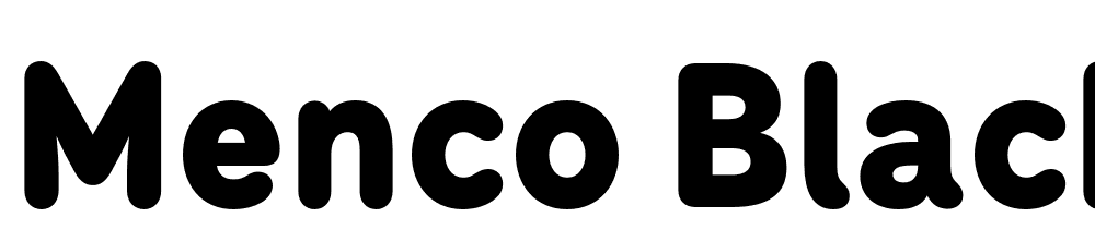 Menco-Black font family download free