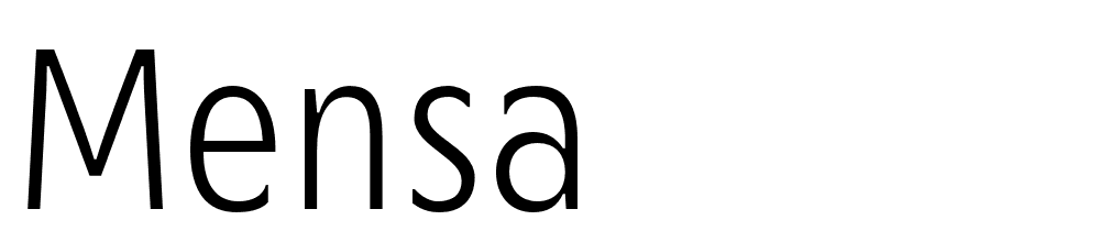 Mensa font family download free