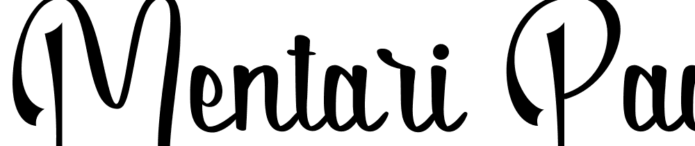 Mentari Pagi font family download free