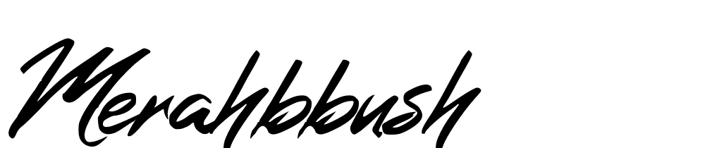 MerahbBush font family download free