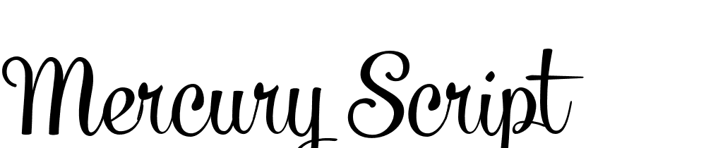 Mercury Script font family download free