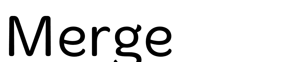 merge font family download free