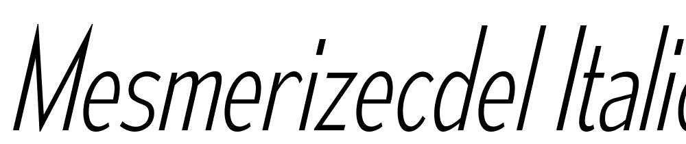 MesmerizeCdEl-Italic font family download free