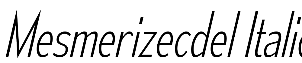 MesmerizeCdEl-Italic font family download free