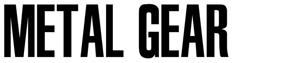 Metal Gear font family download free