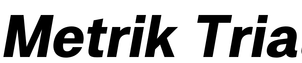 Metrik-Trial-Black-Italic font family download free