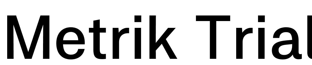 metrik-trial font family download free