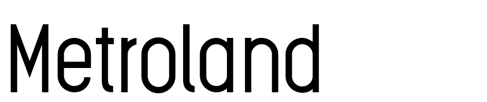 Metroland font family download free