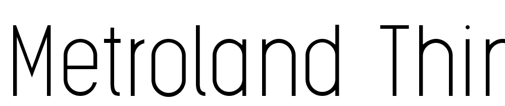 Metroland-Thin font family download free