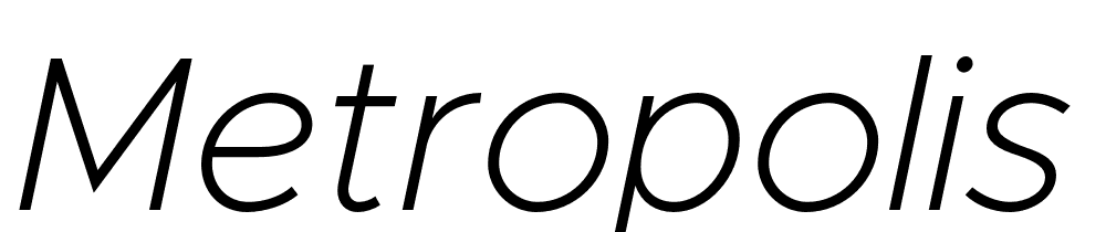 Metropolis-Extra-Light-Italic font family download free