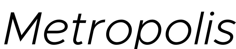 Metropolis-Light-Italic font family download free