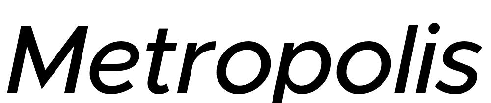 Metropolis-Medium-Italic font family download free