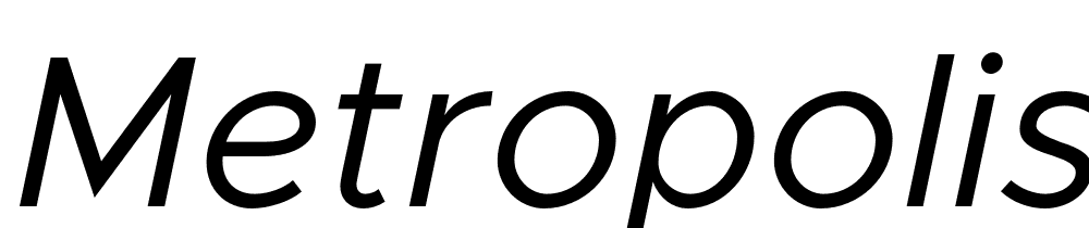 Metropolis-Regular-Italic font family download free