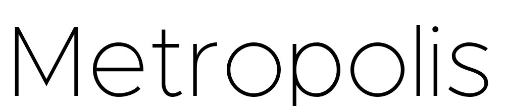 Metropolis-Thin font family download free