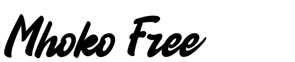 mhoko-free font family download free