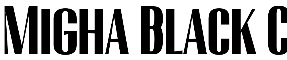 Migha-Black-Condensed-CNTR font family download free