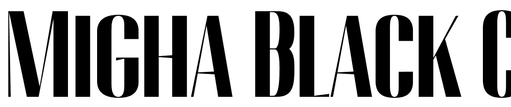 Migha-Black-Condensed font family download free