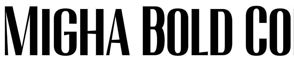 Migha-Bold-Condensed-CNTR font family download free