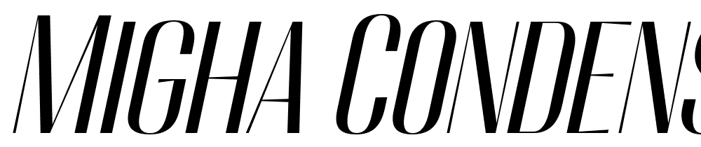 Migha-Condensed-Slant font family download free