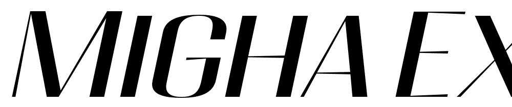 Migha-Expanded-Slant font family download free