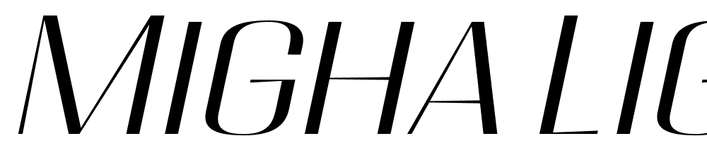 Migha-Light-Expanded-Slant font family download free