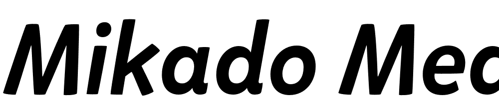 Mikado-Medium-Italic font family download free