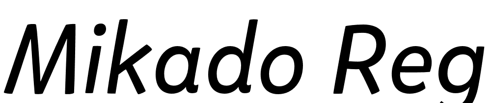 Mikado-Regular-Italic font family download free