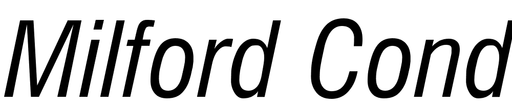 Milford-Condensed-Italic font family download free