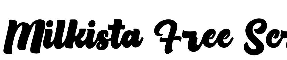 Milkista Free Script font family download free