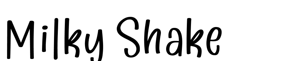 Milky-Shake font family download free