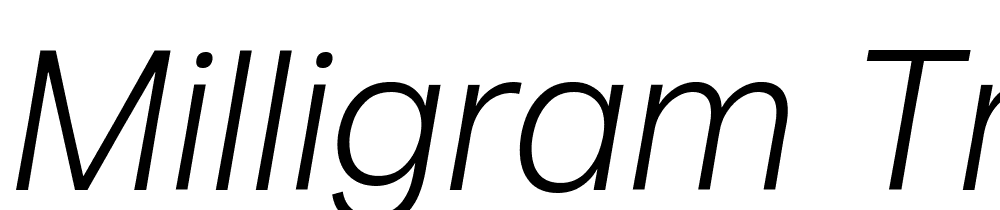 Milligram-Trial-Light-Italic font family download free