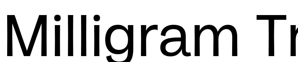 Milligram-Trial-Regular font family download free