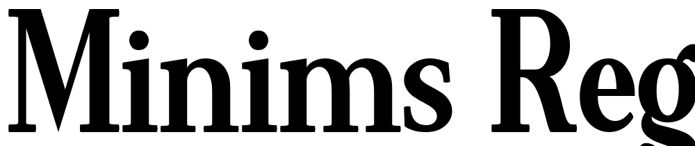 Minims-Regular font family download free