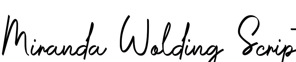 Miranda Wolding Script font family download free