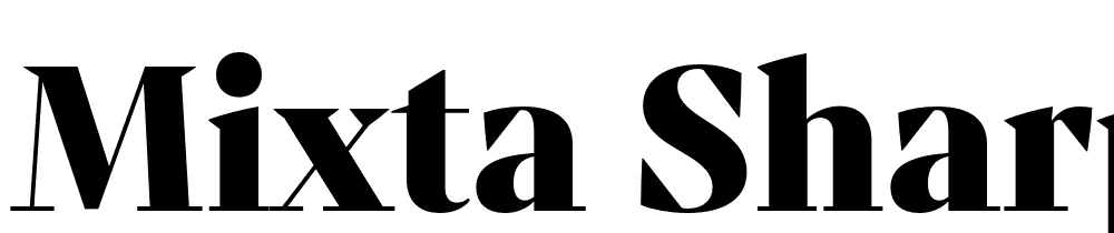 Mixta-Sharp-Alt-Black font family download free