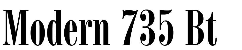 Modern-735-BT font family download free