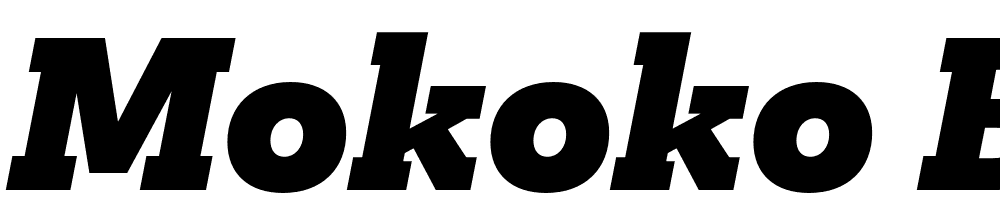 Mokoko-Black-Italic font family download free