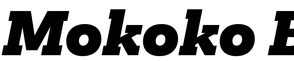 Mokoko-Black-Italic font family download free