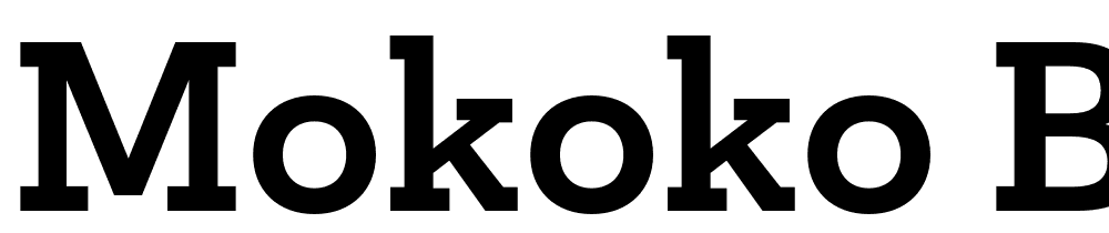 Mokoko-Bold font family download free