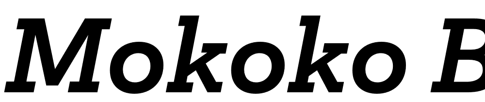 Mokoko-Bold-Italic font family download free