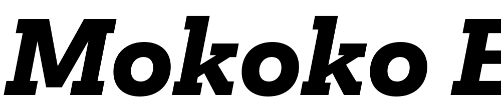 Mokoko-ExtraBold-Italic font family download free