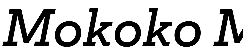 Mokoko-Medium-Italic font family download free