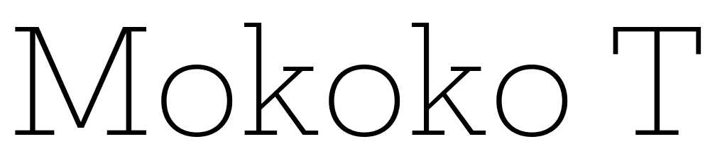 Mokoko-Thin font family download free