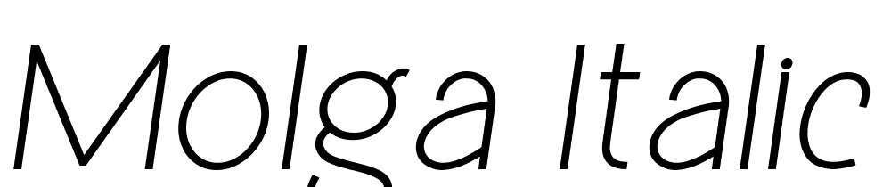 Molga-Italic font family download free