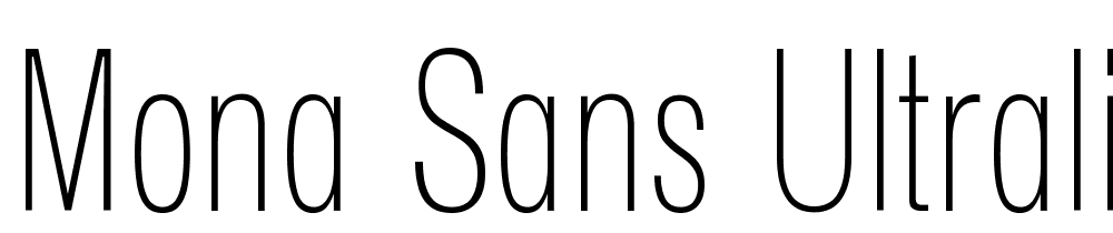 Mona-Sans-UltraLight-Narrow font family download free