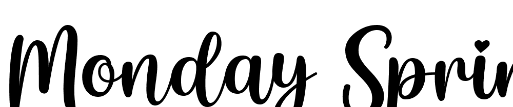 Monday Spring font family download free