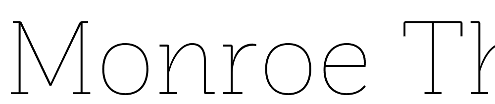 Monroe Thin Regular font family download free