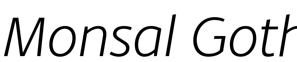 Monsal-Gothic-Light-Italic font family download free